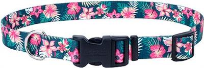 PET ATTIRE Styles Adjustable Collar 3/4 x 14-20 Tropical Flower